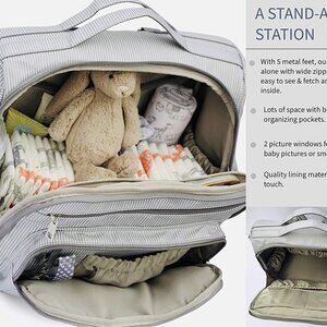 BABY DIAPER BAG, BACKPACK, CROSSBODY BAG For DAD & MOM (changing pad incl.)